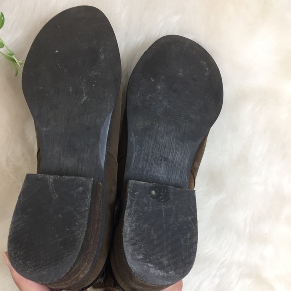 [Guess] Brown Metal Rhinestone Moto Boots - Picture 7 of 8